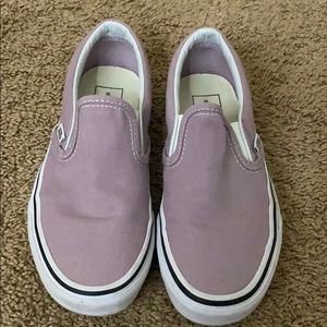 Lavender slip on vans